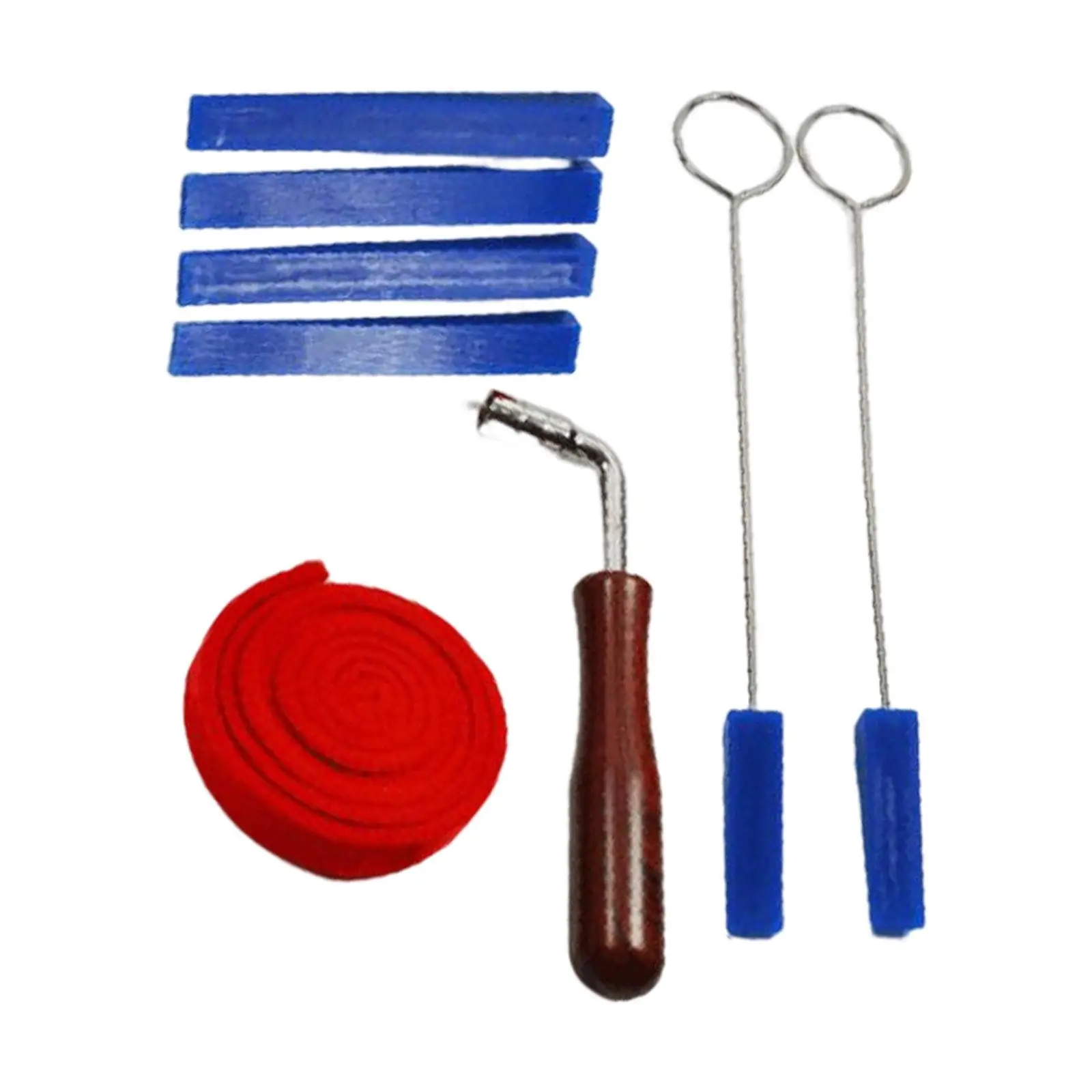 

8Pcs Piano Tuning Tools Set Piano Wrench Tuner Temperament Strip Mutes with Handle for Beginners