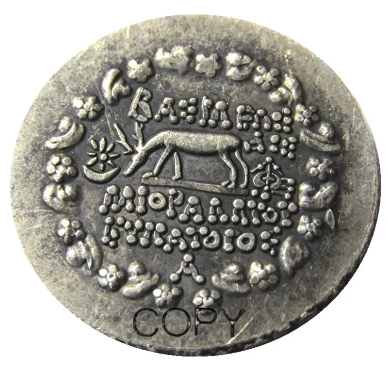 G(39) митрадат VI,Silver Stater, 84 BC портрет в прекрасном стиле. Редкие посеребренные копировальные монеты