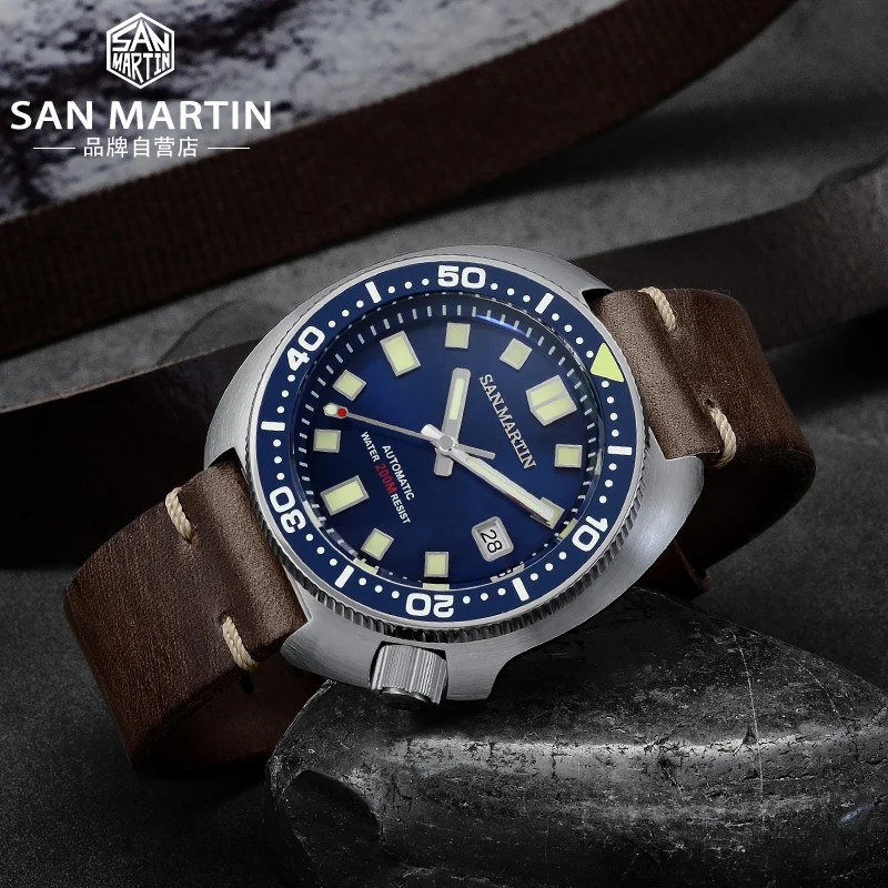 

San Martin Abalone Dive Watch 200M Sapphire crystal calendar NH35 Automatic Mechanical Diving Men's Watch 20Bar Luminous Watch