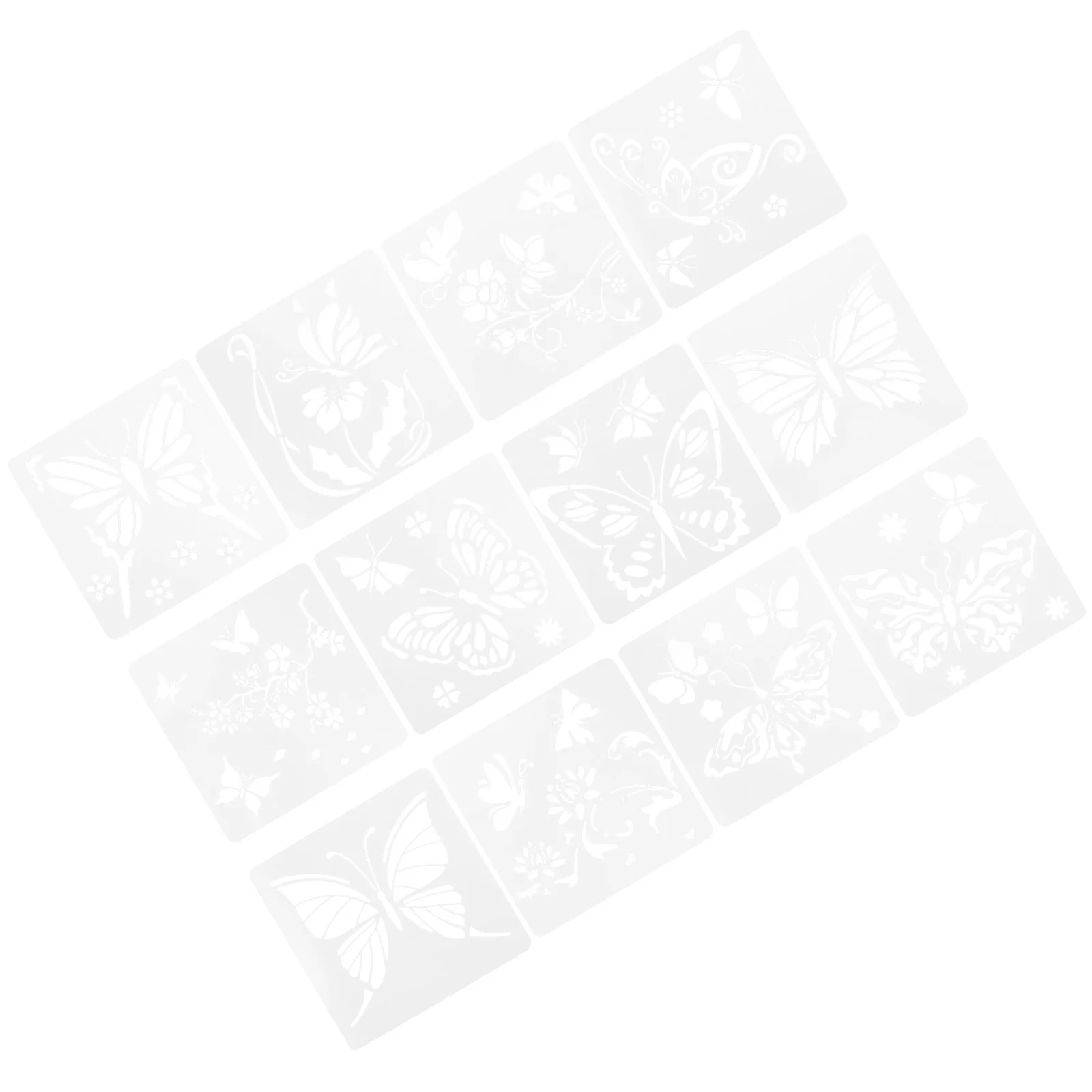 Декоративные настенные трафареты для рисования шаблон бабочки белый домашнее