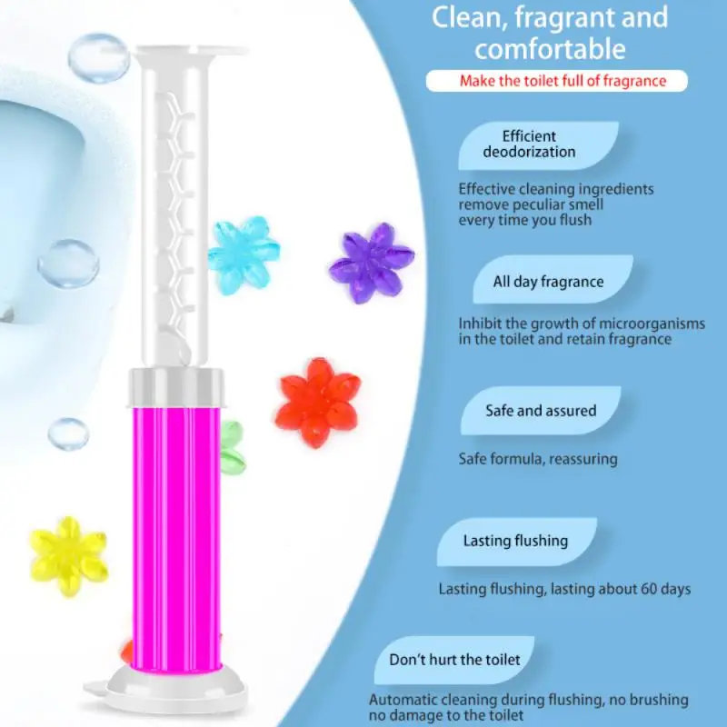 

Fresh Flower Toilet Gels Air Freshening Scent Deodorizing Clean 6 Flavors Deodorant Artifact Toilet Fragrance Remove Odors Tool