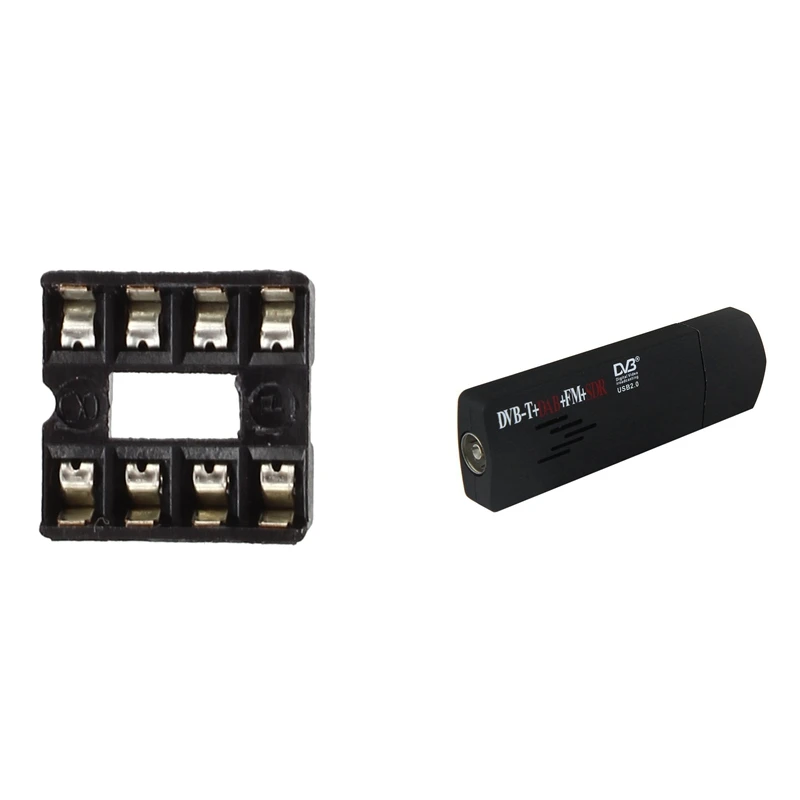 10 шт. 8-контактный адаптер DIP IC и 1 комплект R820T + RTL2832U USB 3. 0 DVB-T SDR FM DAB ТВ тюнер приемник