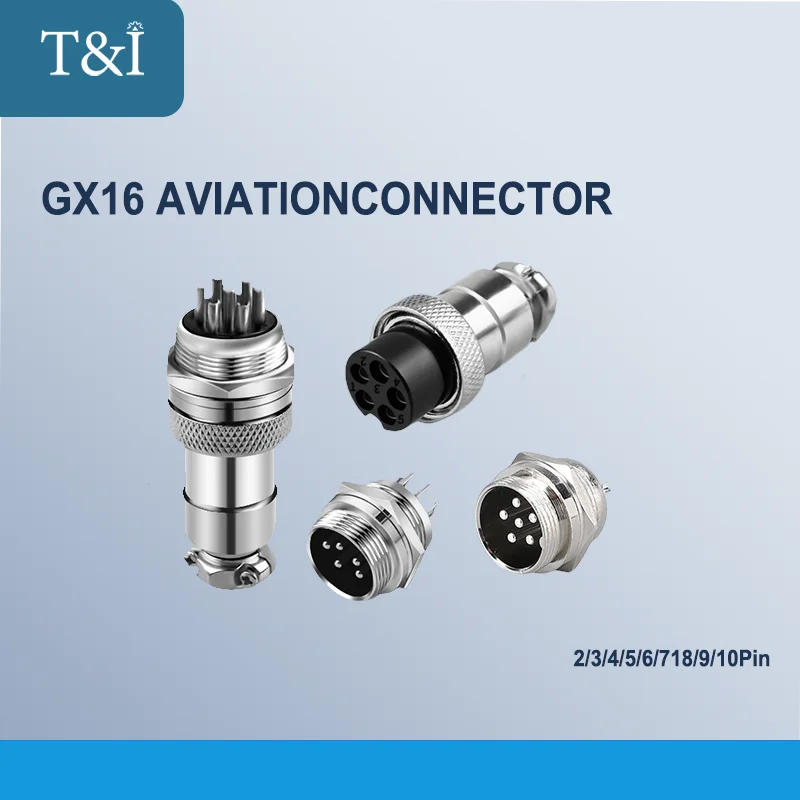 

1Set GX16 2 3 4 5 6 7 8 9 10 Pin Nut Type Male Female Docking Wire Cable Circular Aviation Socket Plug Connector Dropshipping