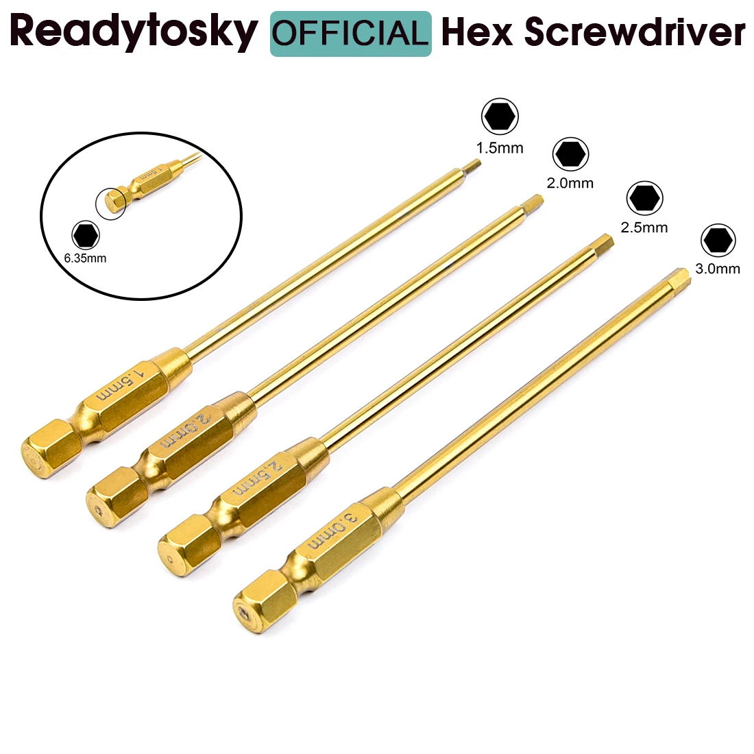 4PCs 1.5mm 2.0mm 2.5mm 3.0mm Hex Screw Driver Set Hexagon Screwdriver Wrench Tool Kit for Multi-Axis FPV Drone