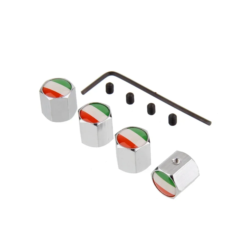 4 шт. воздушные чехлы на колеса автомобиля с флагом Италии колпачки стержня