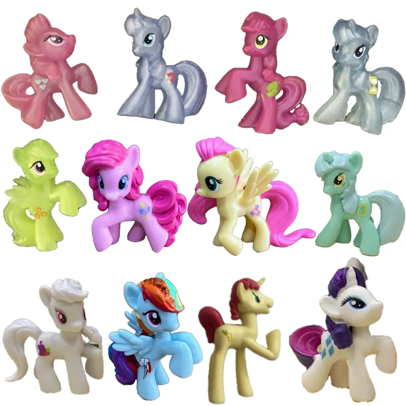 Фото Подлинный пони Lyra Heartstrings Rainbow Dash Rarity Fluttershy Pinkie Pie Mini Basic Special Editions Desk Collect Toys №2