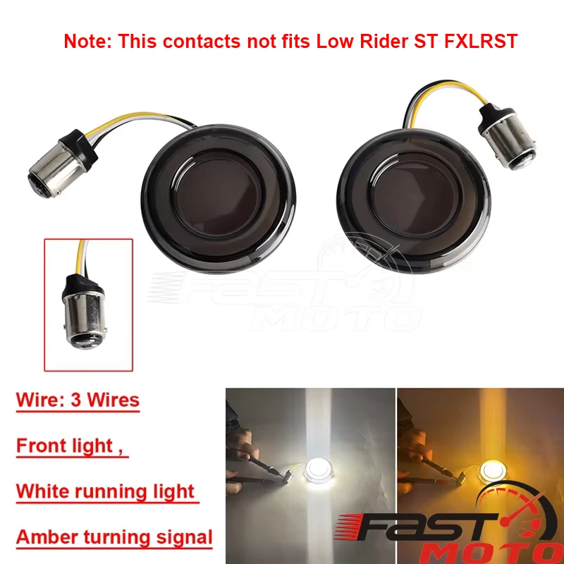 

Светодиодный указатель поворота Bullet 1157, индикаторная лампа для Harley Softail Low Rider ST FXLRST Street Bob FXBB Dyna Super Wide Glide