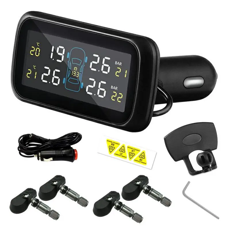 

Система считывания давления в шинах, легкая установка, ЖК-монитор давления и температуры в шинах