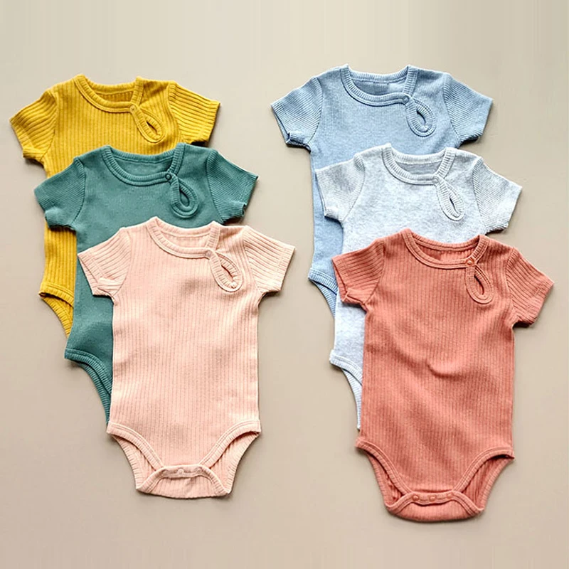 

Newborn Baby Romper Triangle Bodysuit Infant Girl Clothes Summer Short Sleeve Cotton 1Pc for Toddler Boys New Born Baby Items