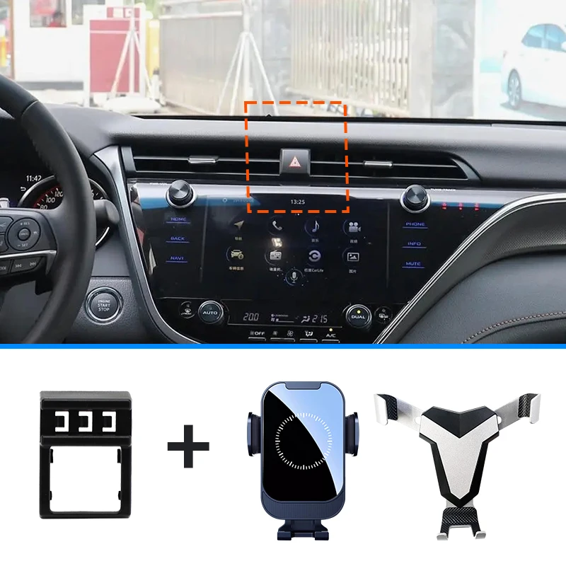 Car Phone Holder For Toyota Camry XV70 2017 2018 2019 2020 Fixed Bracket Base Special Cell Mounts Charging