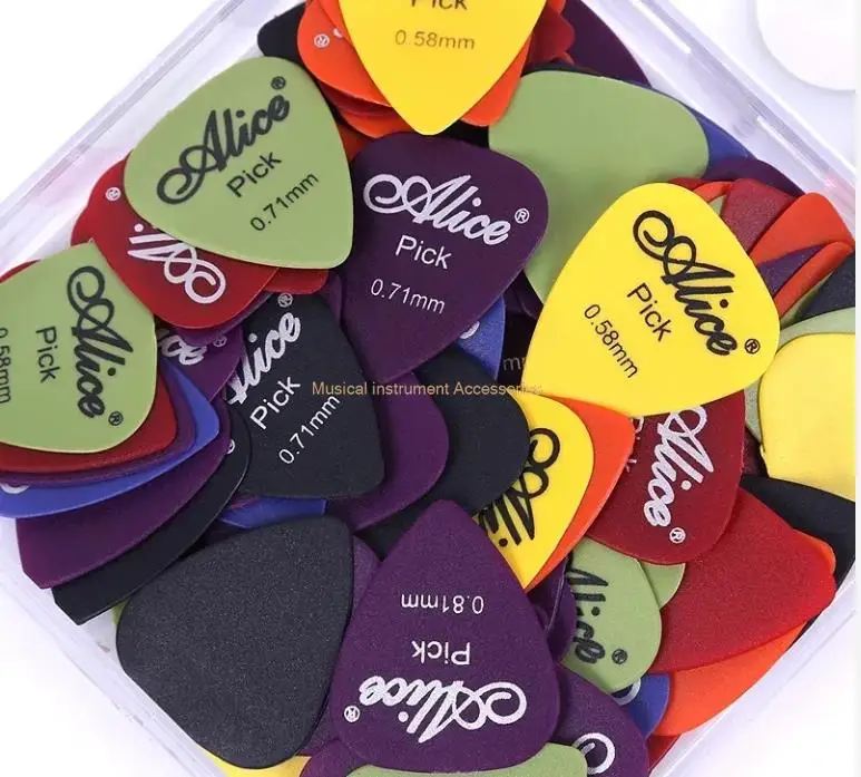 50 Sets/Piece Alice Glaze Dull Polish Guitar Parts Pick Folk Classical Musical Instrument Finger Piece Electric Shrapnel 0.51MM
