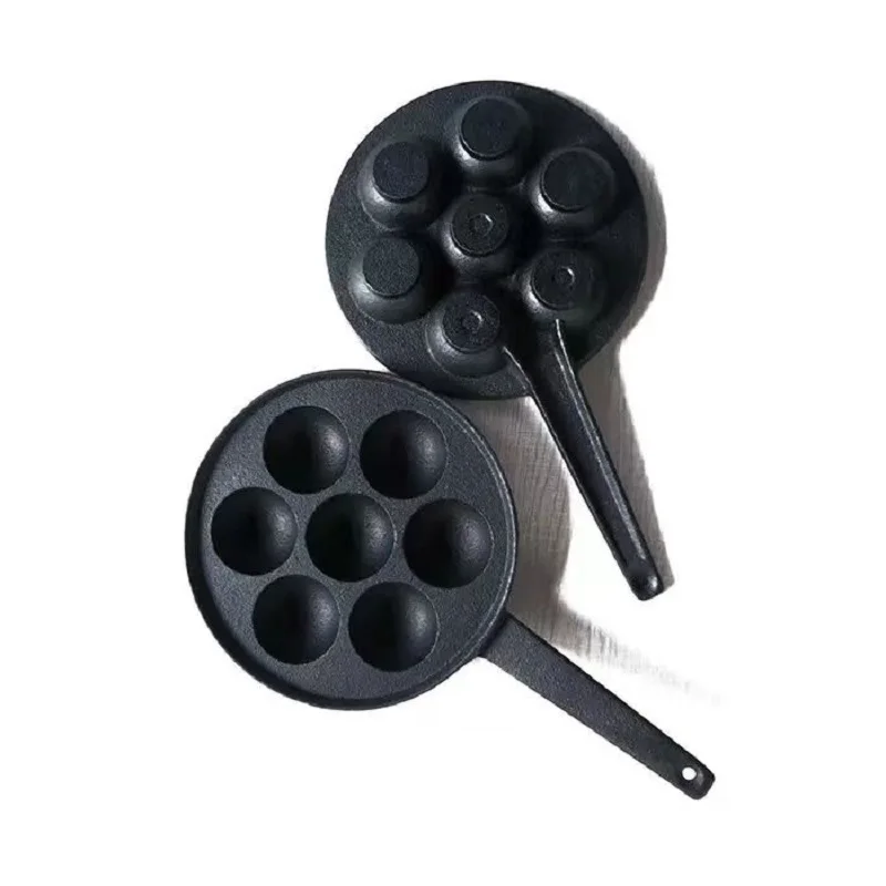 Плоская сковорода для блинчиков жарки осьминога чугунная плотная антипригарная