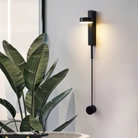 modern led wall lamp bedroom bedside lamp wall decoration living room sconce with switch knob dimming wall lights for home