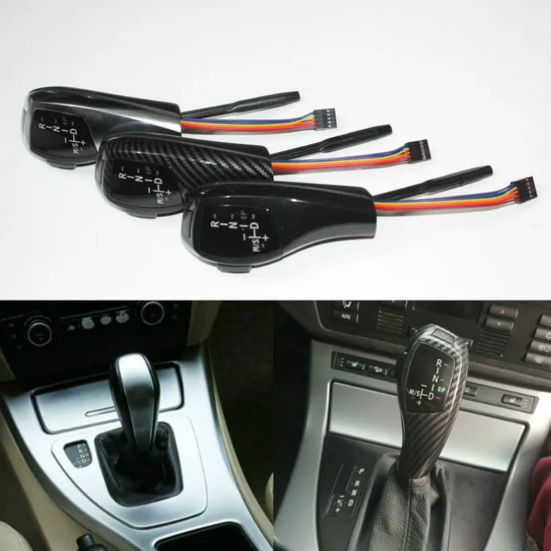 

For BMW E46 E60 E90 E89 LED Gear Shift Knob Automatic LHD RHD - Carbon Fiber Color Car Modification Replacement Type Parts