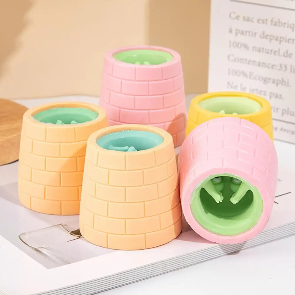 

Funny Squeeze Toys Tree Stump Evil Squirrel Cup Decompression Telescopic Head Spoof Toy Stress Reilef Finger Toy For Kids A M7M5