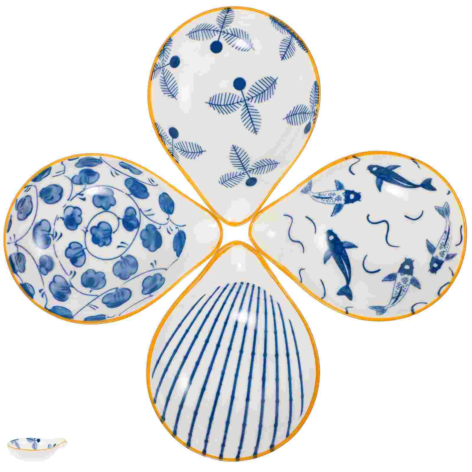 

4Pcs Holder Kitchen Spoon Holder Heat-resistant Spoon Rest Spoon Rest Sauce Container Household Cutlery Holder for Desktop Home