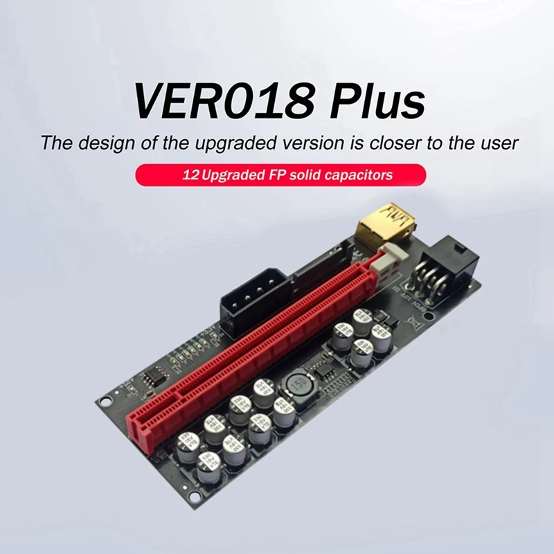 6 шт. Райзер-карта VER018 Plus USB 3 0 PCI-E 1X до 16X |