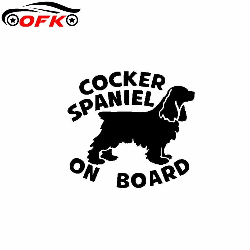 

Car Accessories COCKER SPANIEL ON BOARD Dog Lovely Sticker Vinyl Decals 15CM*13.8CM