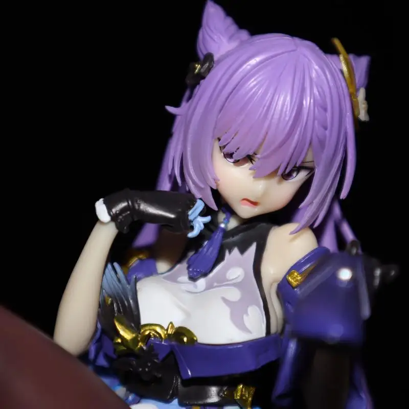 

Ударная Аниме игра Genshin 20 см периферийный квадратный элемент Keqing Изысканная модель персонажа Фигурки игрушки коллекционные предметы украш...