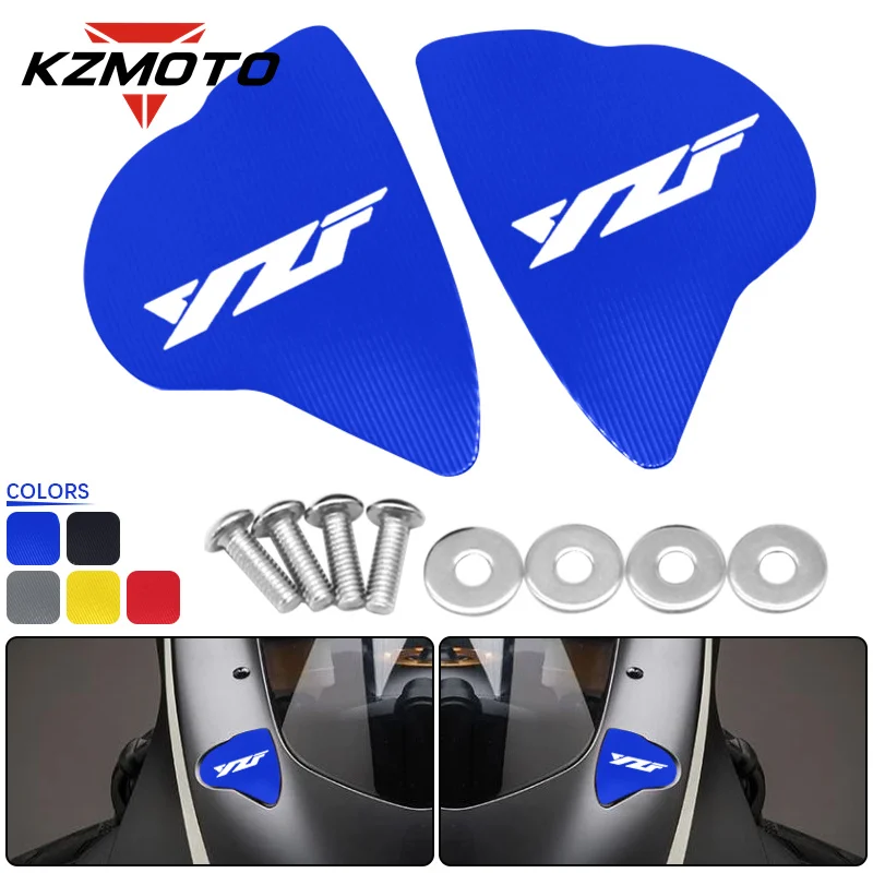 

NEW YZF LOGO For Yamaha YZFR6 YZF R6 KZMOTO Motorcycle Mirror Hole Cover Windscreen Driven Mirror Eliminators Cap Accessories