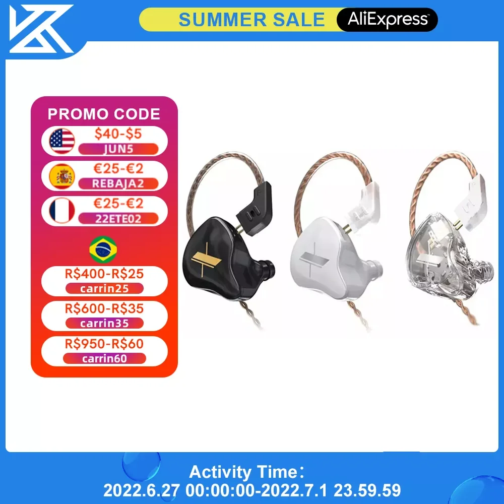 

KZ EDX Earphones 1DD Dynamic HIFI Bass Earbuds In Ear Monitor Headphones Monitor Sport Noise Cancelling Headset KZ ZST ZSX