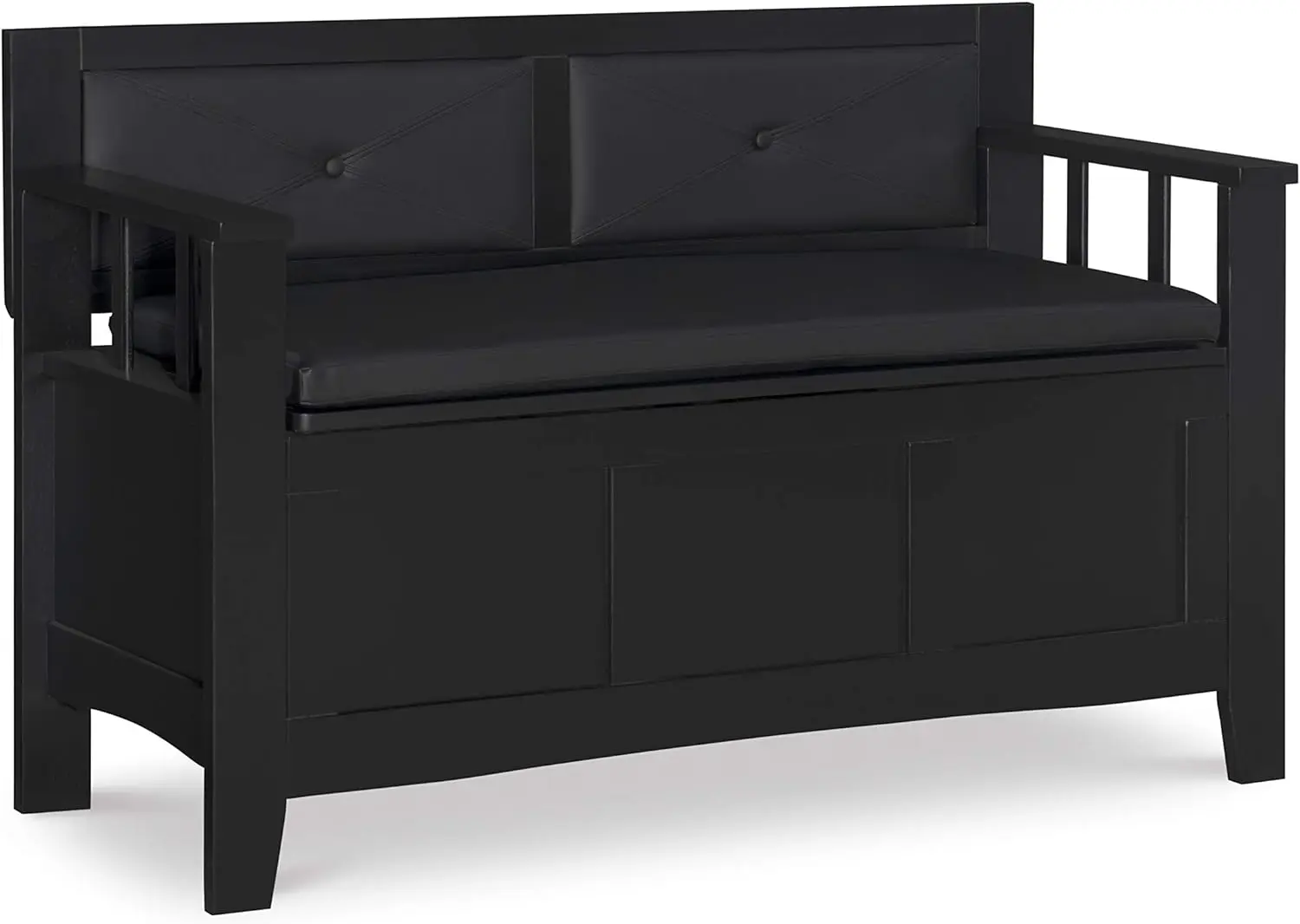 

Padded Bench, 44.5"W x 17"D x 30"H, Black