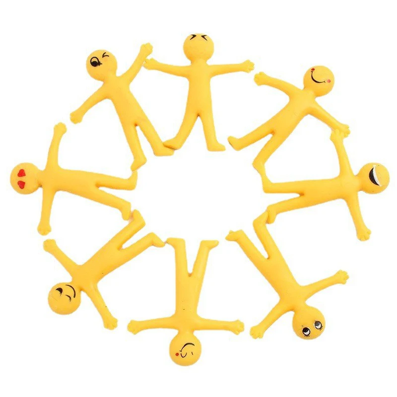 

10Pcs Yellow Lilliputian Decompression Toys Gifts Pulling Pinching Children Abstract Interesting Wedding Birthday Party Decorate