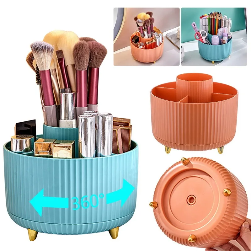

Makeup Storage Makeup Table Brush Round Holder Brush Organizer Organiser 360° Rotatable For Container Brush Cosmetic Makeup