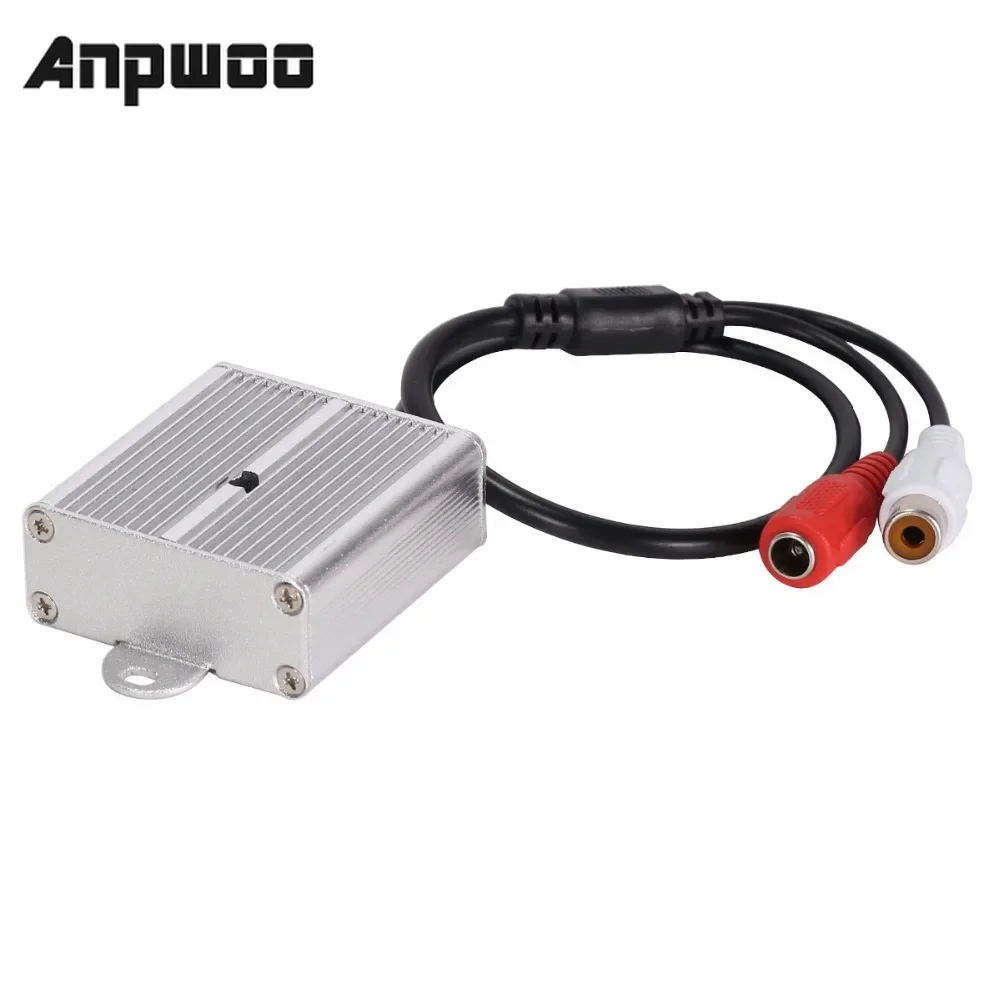 

ANPWOO Adjustable Mini Microphone Pickup Sound Monitor Audio Monitoring Pick Up Device Metal For Security DVR CCTV Accessories