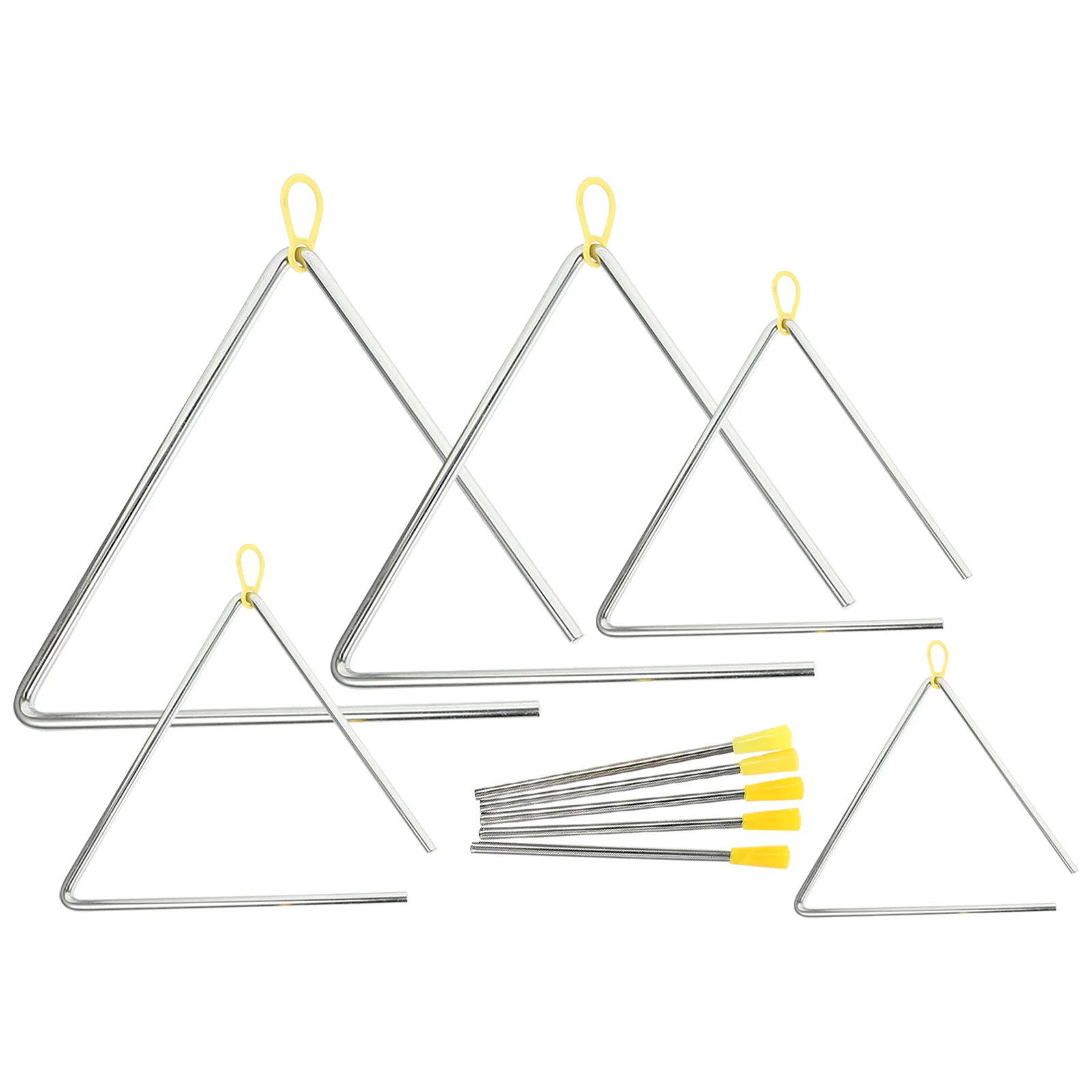 

Triangle Instrument Percussion Music Striker Bell Kids Musical Iron Children Steel Triangles Birthday Rhythm Hand Strikers Set