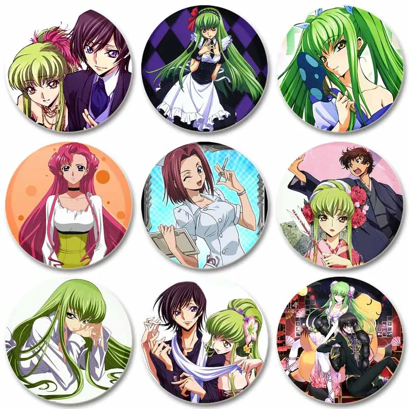 Персонажи аниме Lelouch Lamperouge/C.C./Kallen Stadtfeld/Suzaku/Shirley Fenette броши значки булавки для