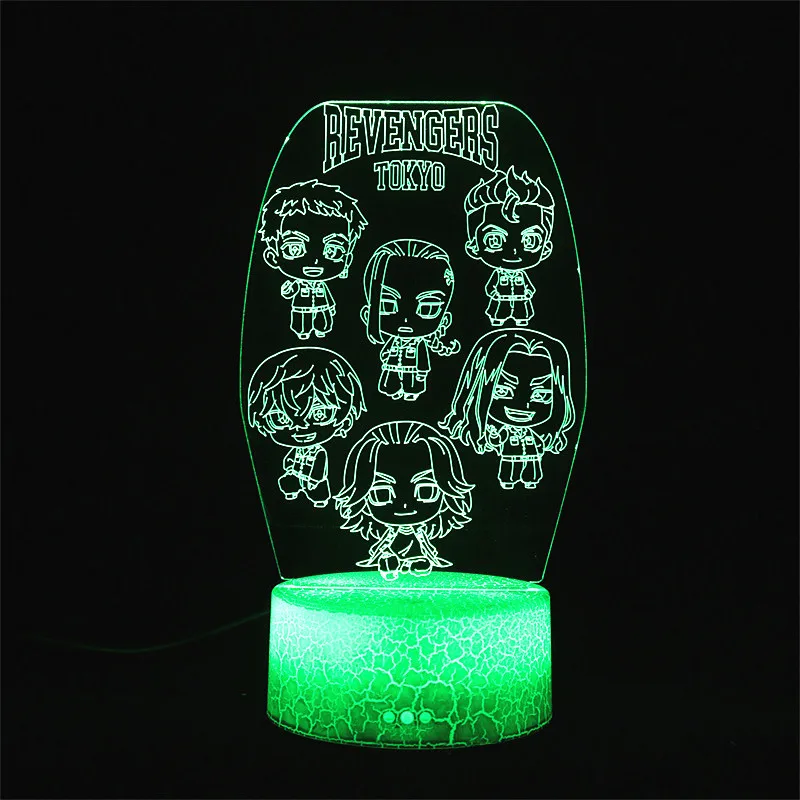 

Acrylic Anime Tokyo Revengers 3D LED Night Light Bedroom Decor Desk Birthday Cut Display Gift or Kid Outdoor Camping Lamp MX