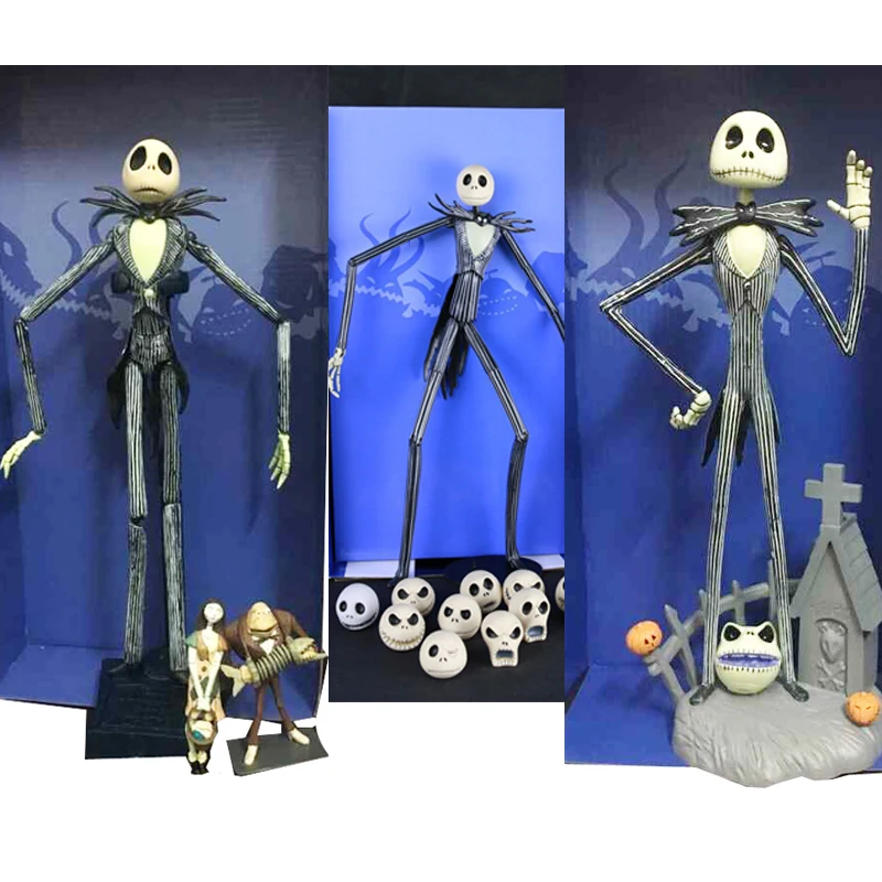 

The Nightmare Before Christmas Figure Jack Chair Special Ver 12 Face Jack Skellington Action Figure Model Toys Horror Doll Decor