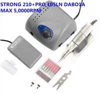 50000rpm authent 65w electric nail drill machine strong 210 pro 105ln dabo1a model manicure pedicure nail file bit