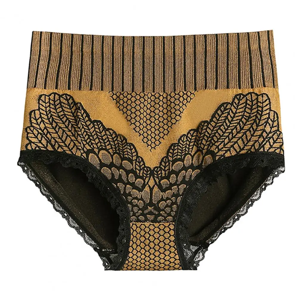 

Stylish Briefs Elastic Underwear Breathable High Waist Nylon Women Panties Tear-Resistant