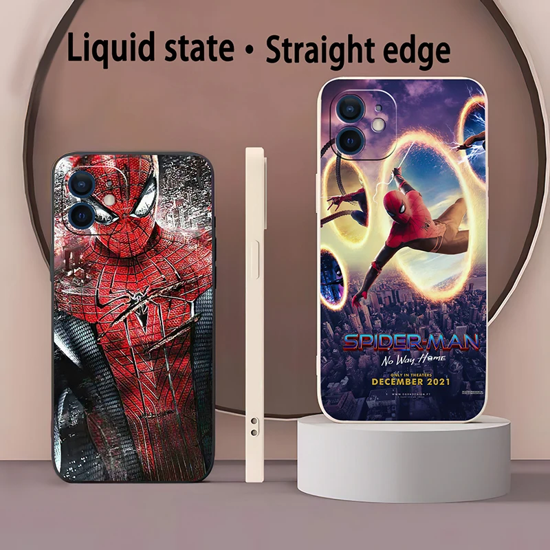 

Phone Case For iPhone 11 12 13 Pro MAX Mini 6 7 8 6S Plus X XR XS SE 2020 Soft Funda Popular Spider Hero Anime Man Back Cover