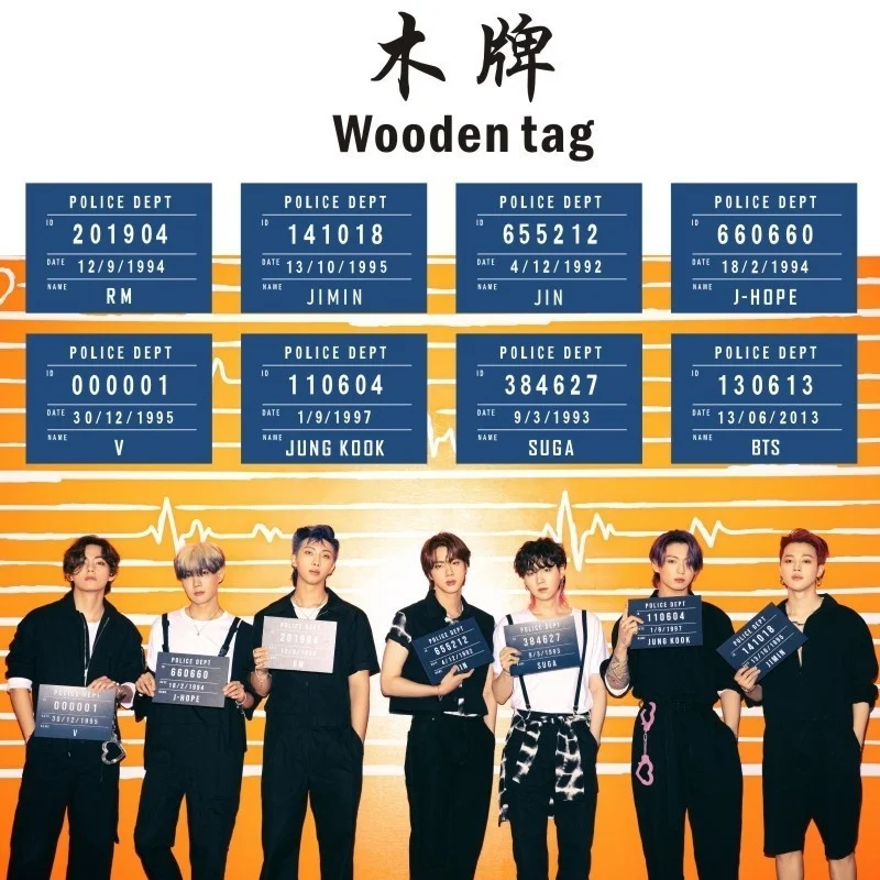 

Kpop Bangtan Boys Wooden Station Wooden Birthday Name Plate