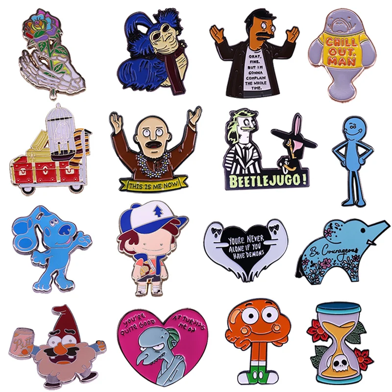 

Movie Anime Fans Peripheral Pins Creative Customization Fun Enamel Pin Badge for Lovers Best Friend Pins Men's Lapel Badge Gift