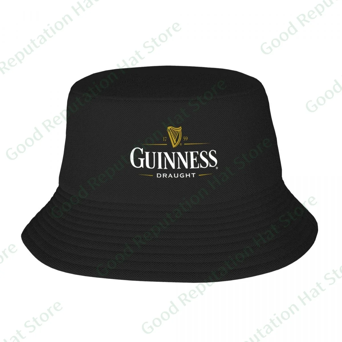 

Summer Guinness Beer Print Fisherman Hat Sun Hats For Women Men Reversible Fishing Cap Beach Travel Outdoor Fisherman Hat