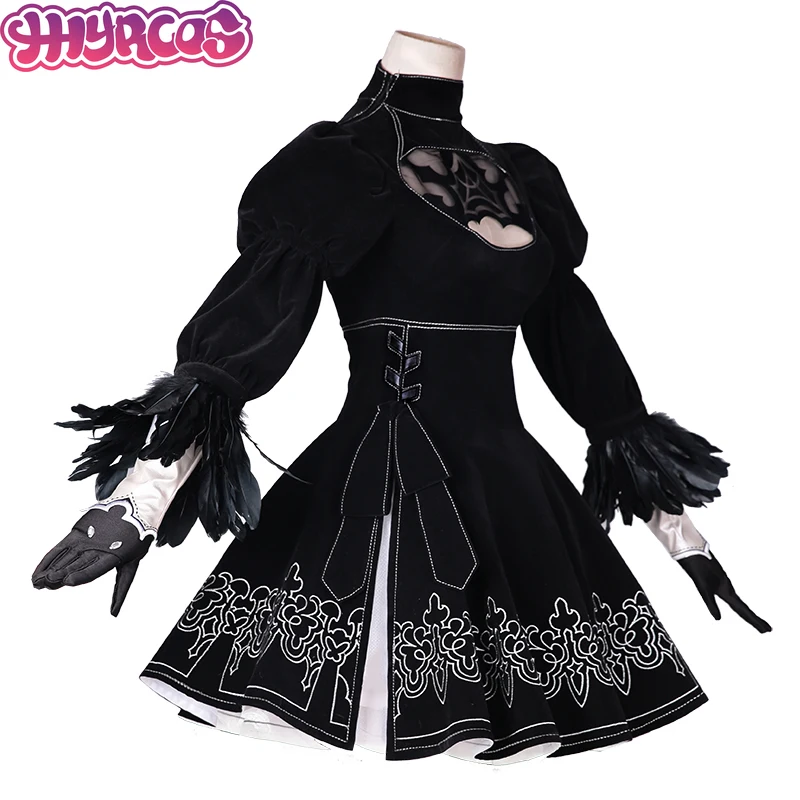 Костюм для косплея из высококачественной ткани Game NieR 2B Dress No. 2 Type B автоматической