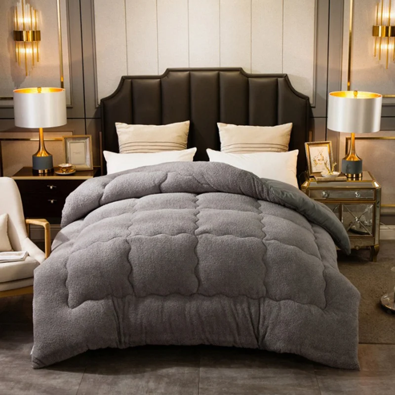 

Thicken Lamb Cashmere Blanket Winter Soft Warm Bed Quilt Bedding for Home Bedroom Thicken Lamb Cashmere Blanket Bed Quilt _WK