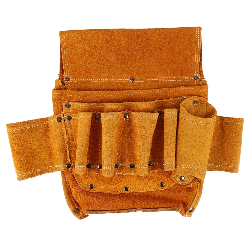 

Leather Electrical Toolkit Bag Multi-Function Home Decoration Tool Belt Bag Electric Wood Hardware Kit Storage Bag
