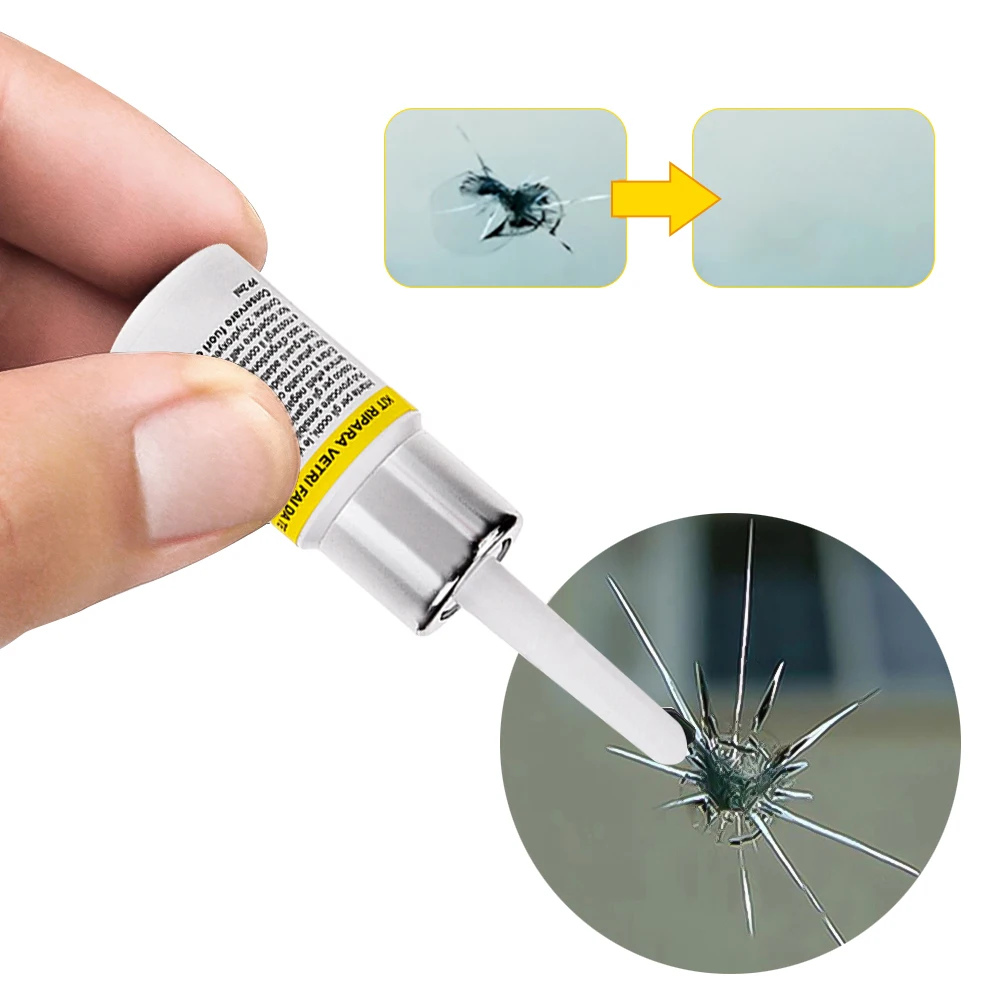 

Car Windshield Repair Tool Fix Auto Cracked Glass Windscreen Tool Kit Resin Sealer DIY Auto Window Screen Polishing