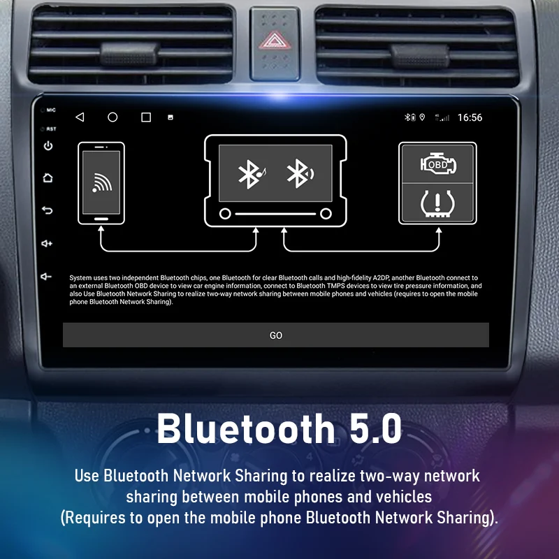 Автомагнитола на Android 11 с экраном для Suzuki Swift 2003-2010 стереоприемник Carplay видео