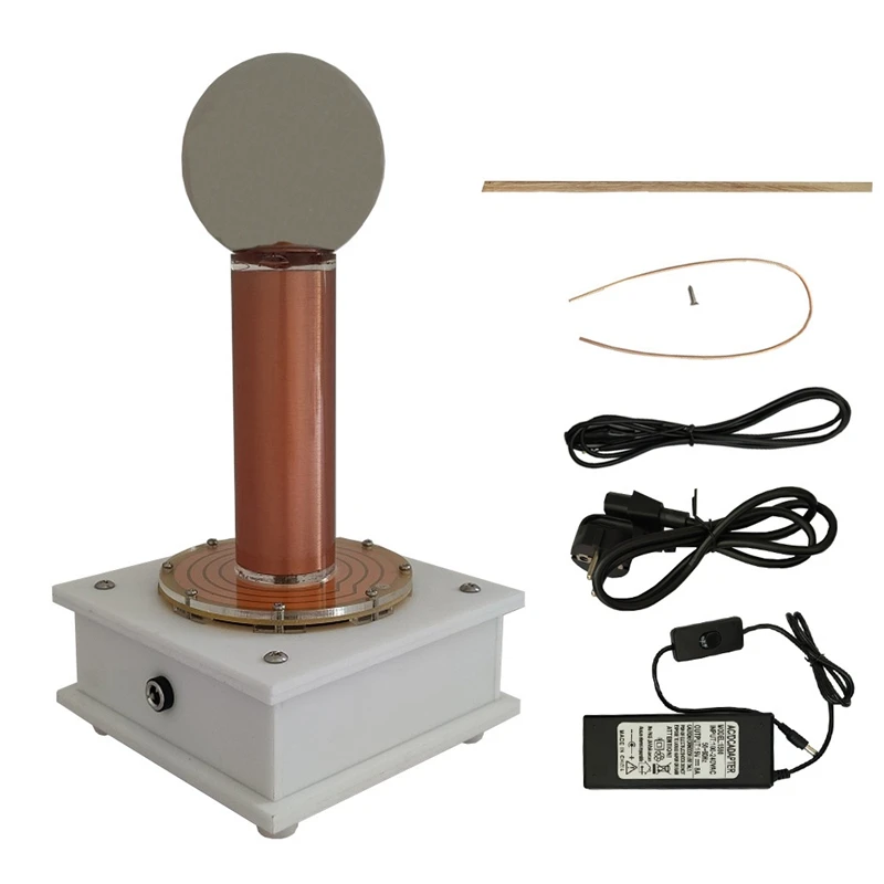 

Катушка Tesla SGTC, настольная игрушка с акриловой основой, для экспериментов с беспроводной передачей, штепсельная вилка европейского стандар...