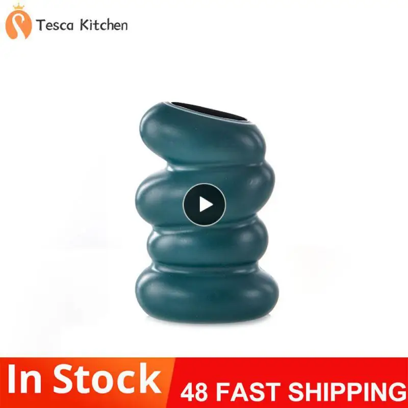 

Round Mouth Spiral Vase Environmental Health No Burrs Flower Pot Wear-resistant And Durable Decorative Vase Planting Pots Vase