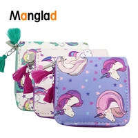 cartoon printed coin purse cute earphone package mini money bags storage bags baby cute handbag unicorn ufo pattern girl wallet