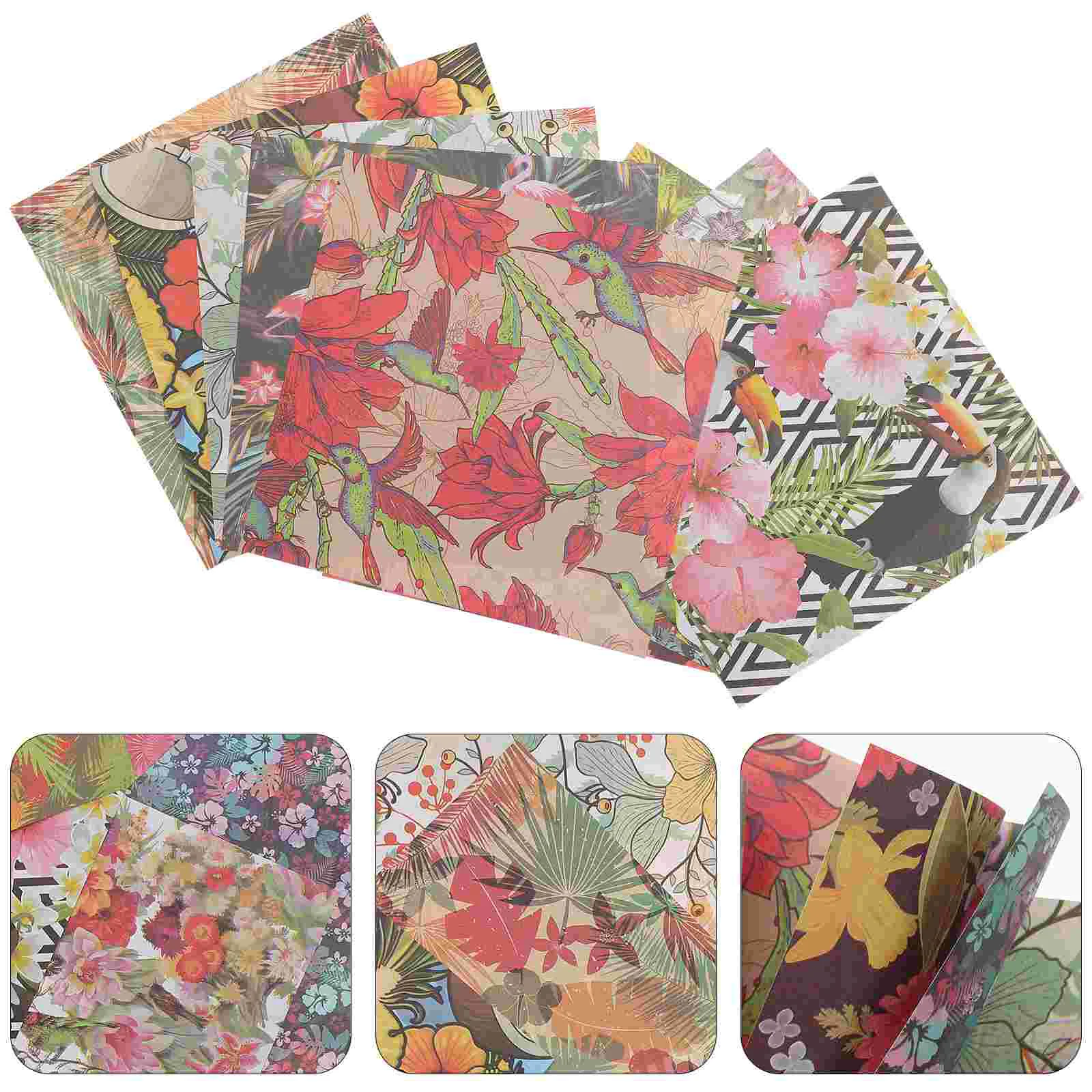 

Paper Origami Scrapbook Square Diy Stickers Album Photo Decorative Retro Craft Sheets Crane Fold Sided Double Folding Crafts