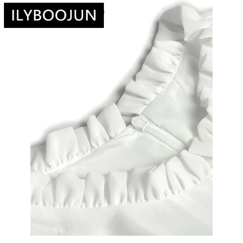 Летнее женское платье ILYBOOJUN высокого качества шифоновые туники с вышивкой и