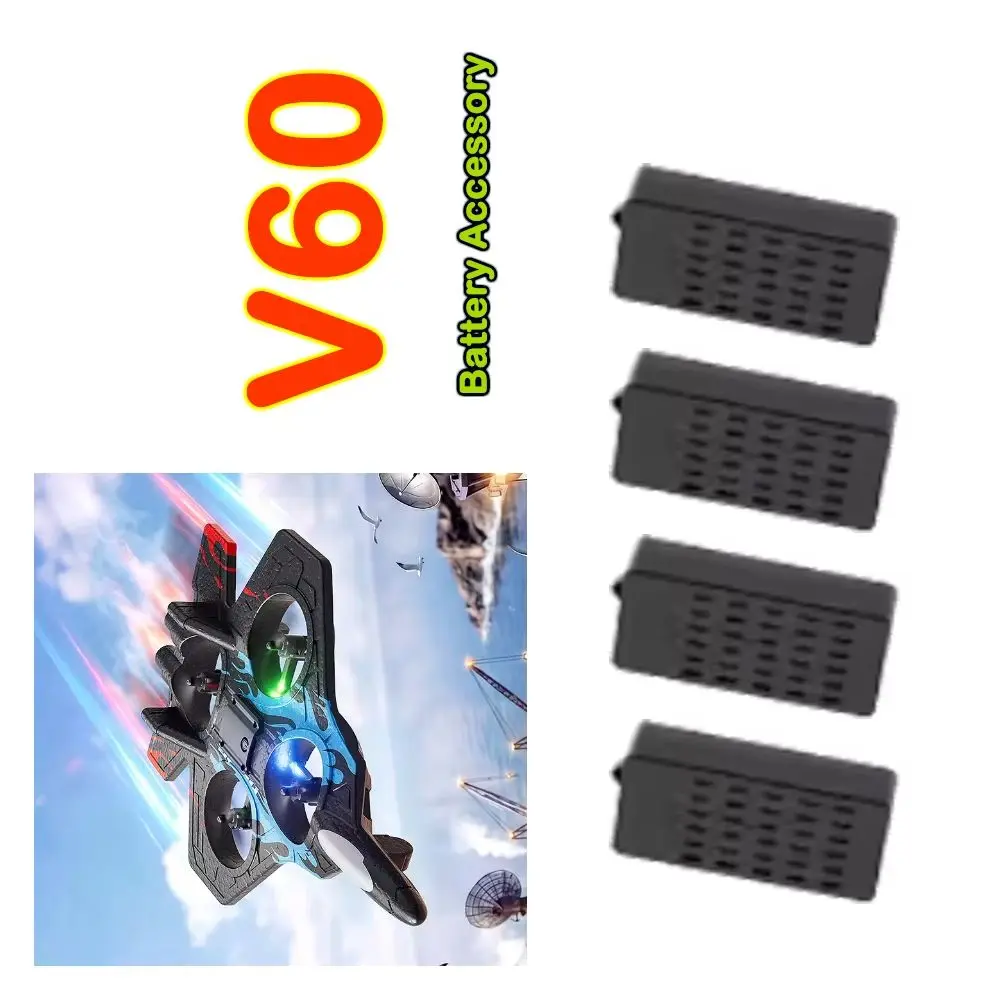 Фото Оригинальный аккумулятор V60 для радиоуправляемого вертолета 4DRC V60 Foam Plane, 3.7В 700мАч, аксессуар для аккумулятора, 1-4 шт. №1